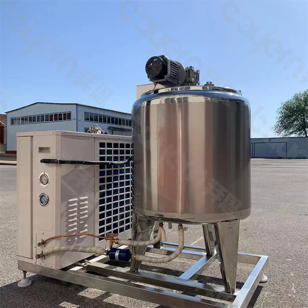 500l 1000l 2000l 5000l Milk Cooling Tank Industrial Fridge Milk Juice Cooler Machine Milk Refrigerator Storage Tanks with Mixer