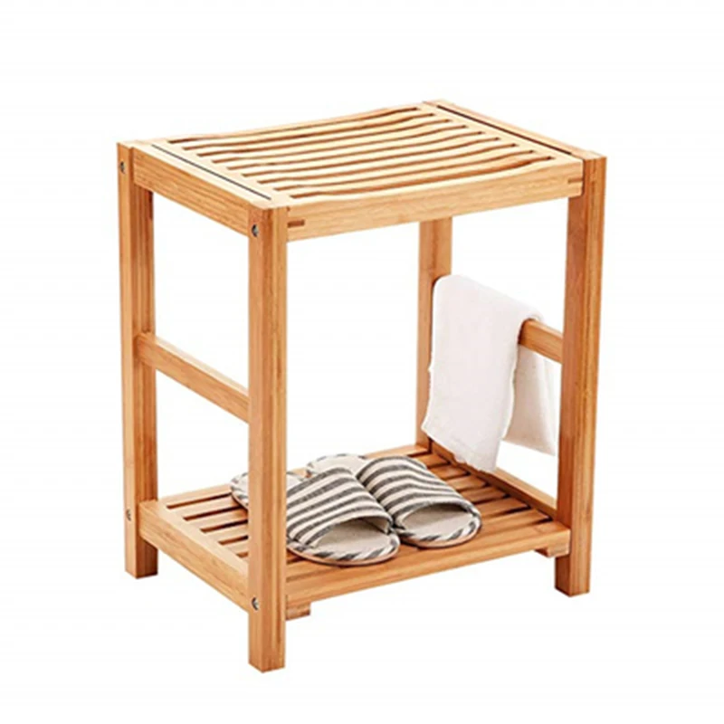 natural bamboo shower seat shaving stool,spa bath bench in 2