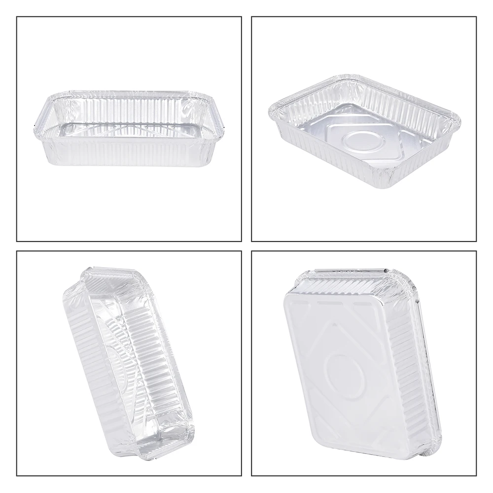product tia ca65 9 inch square plate disposable use  transparent container for food thermal disposable foil containers-8