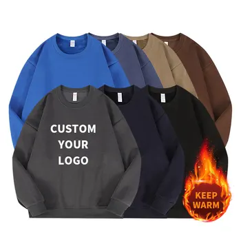 Winter Essential 420gsm Heavy Cotton Spandex Crewneck Sweatshirt Unisex Casual Streetwear Drop Shoulder Long Sleeve Top