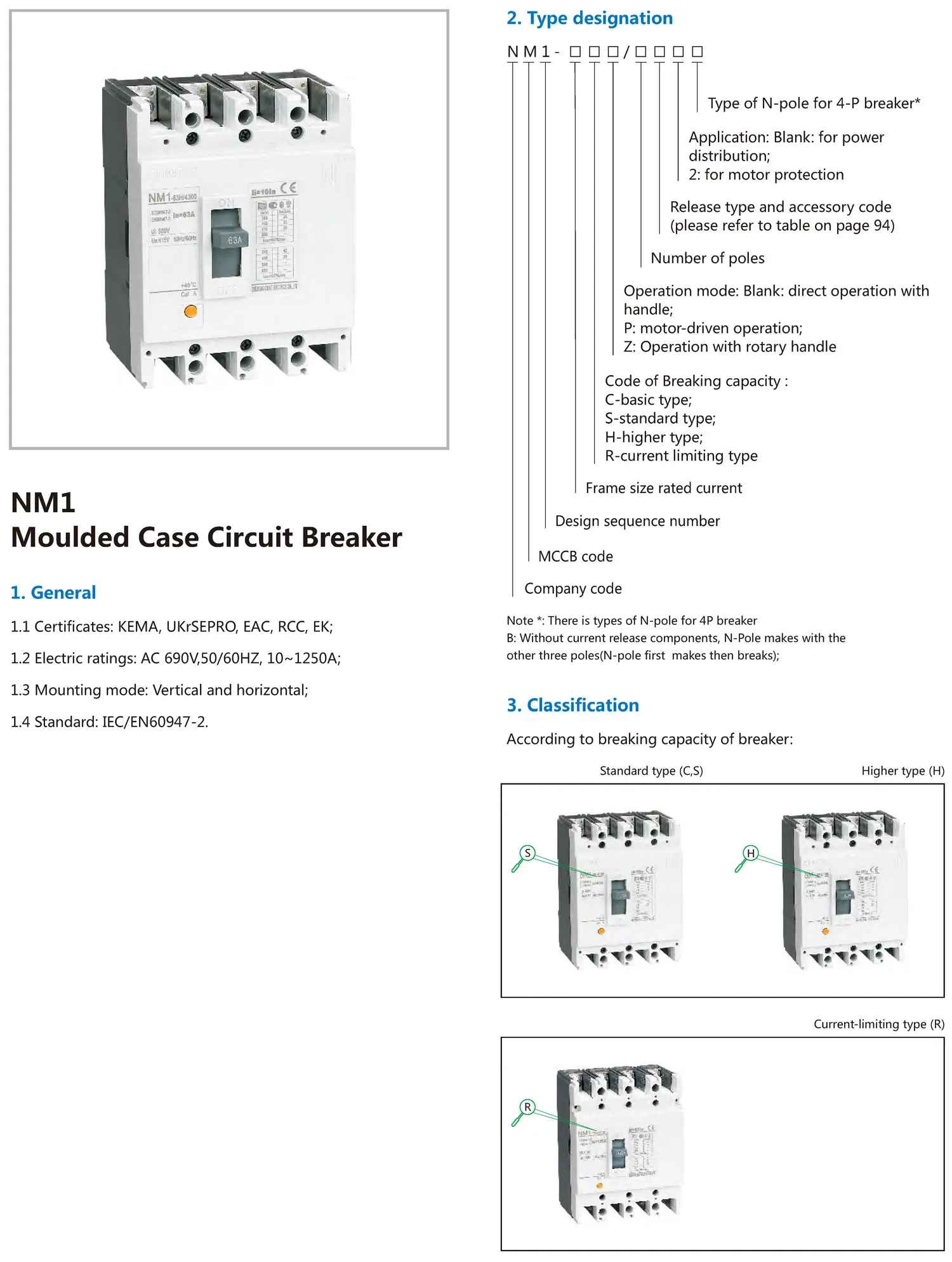 Chint original NM1 Molded Case Circuit Breaker 2P 3P 4P NM1-63S NM1-125S NM1-250S NM1-400S NM1-630S NM1-800S NM1-1250S CHNT MCCB