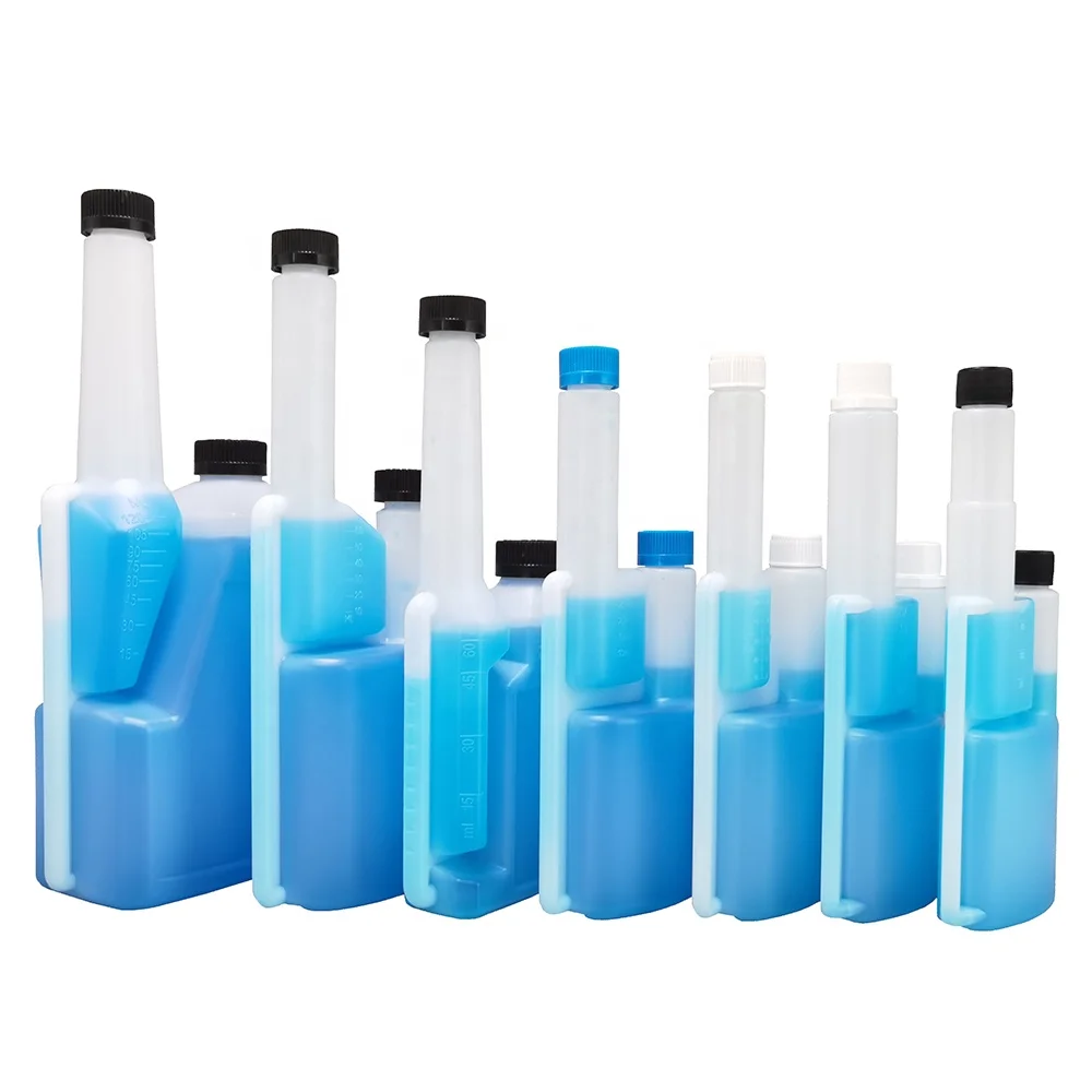 16 oz 500ml HDPE Long Neck Additive Liquid Measuring Chemical Dosing Plastic Bottle for Fuel Additive