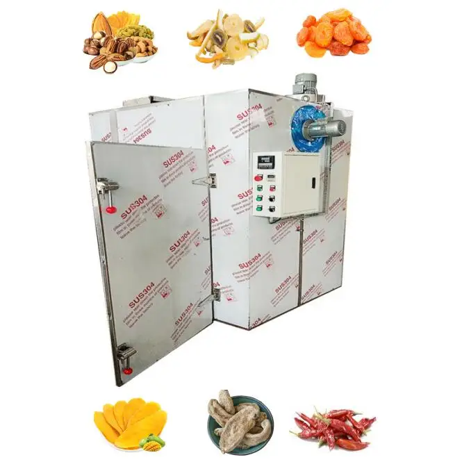 Small Dried Fruits Drying Machine Vegetable Dehydrator Fish Meat Dryer Energy Saving Herbs Flower Dry Cabinet CE 24 Trays PLC