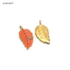 Orange Leaf Caterpillar Charm