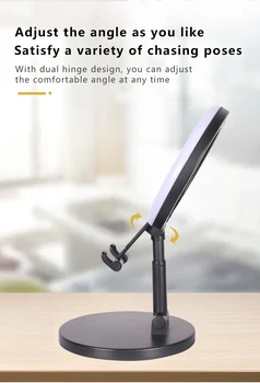 KALIOU W031 A7 Desktop Phone Folding Bracket Fill Light Mobile Phone Live Broadcast Beauty Ring Light detail image