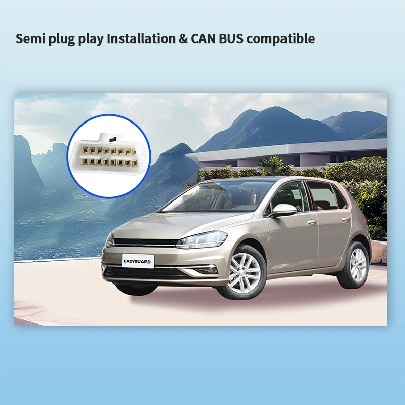 EASYGUARD PKE Remote Starter Fit for  VW Volkswagen Golf 6 Year 12-14/ Golf 7 Year 11-21 with  Keyless Entry & NFC Lock Unlock