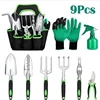 Ensemble d'outils de jardinage 9 pièces