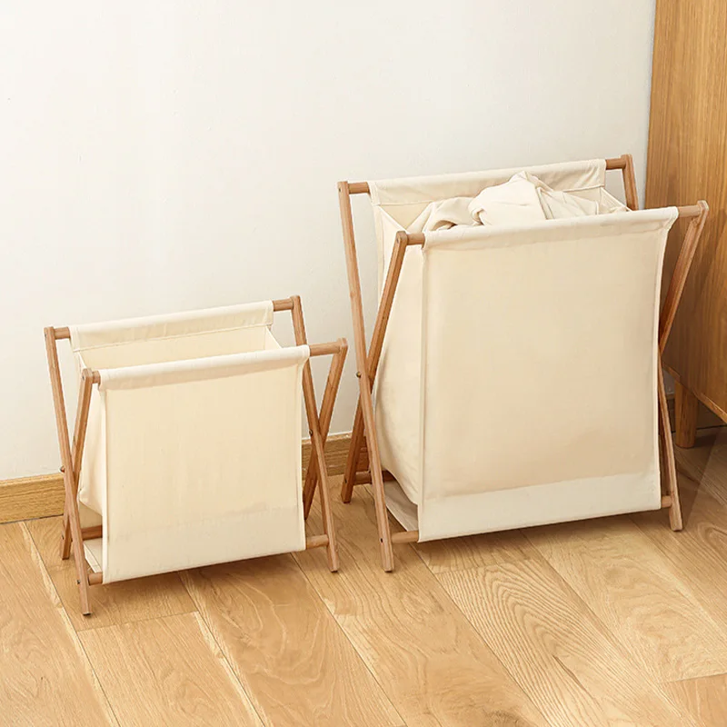 Hot Sell Folding Original Bamboo Xframe Laundry Hamper Clothes Storage