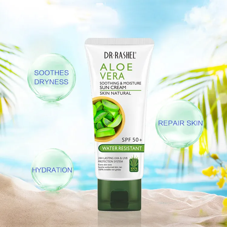 Aloe vera sun cream. Dr Rashel Sun Cream SPF 100.