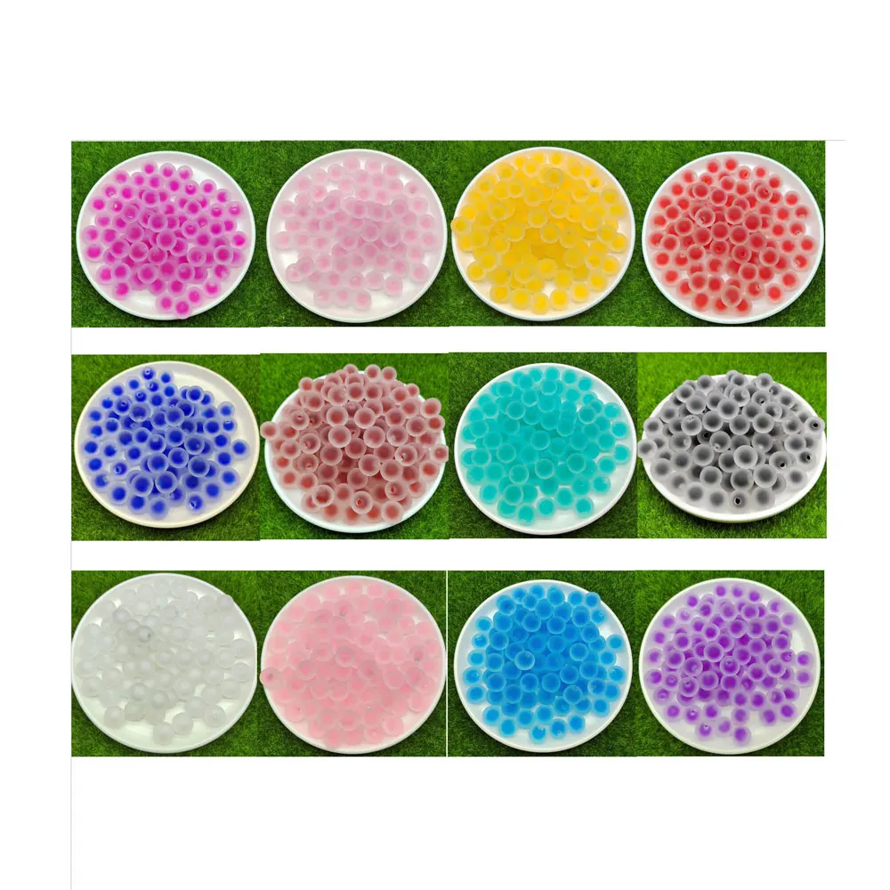 Frog Spawn Beads Slime 16mm Matte Transparent Acrylic Round Ball Beads Heart Shape for Earring Pendants Jewelry Accessories
