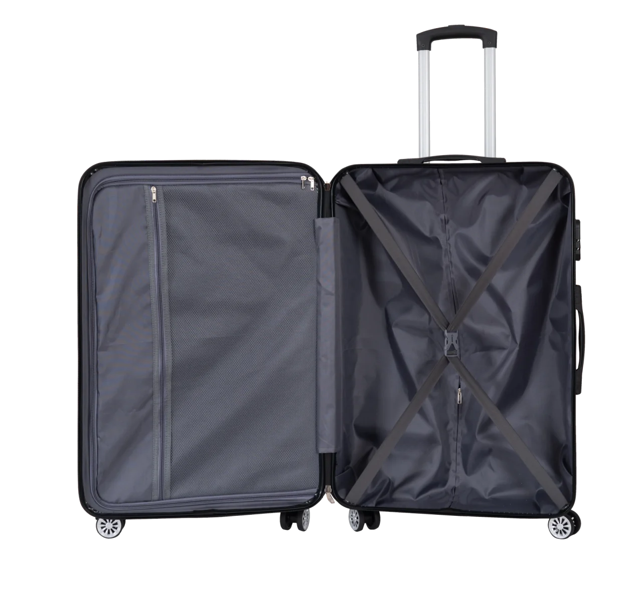 ADVANCED GREY COLOR BUSINESS MODEL HARD SHELL SUITCASE ABS MATERIAL TRAVEL SUITCASE