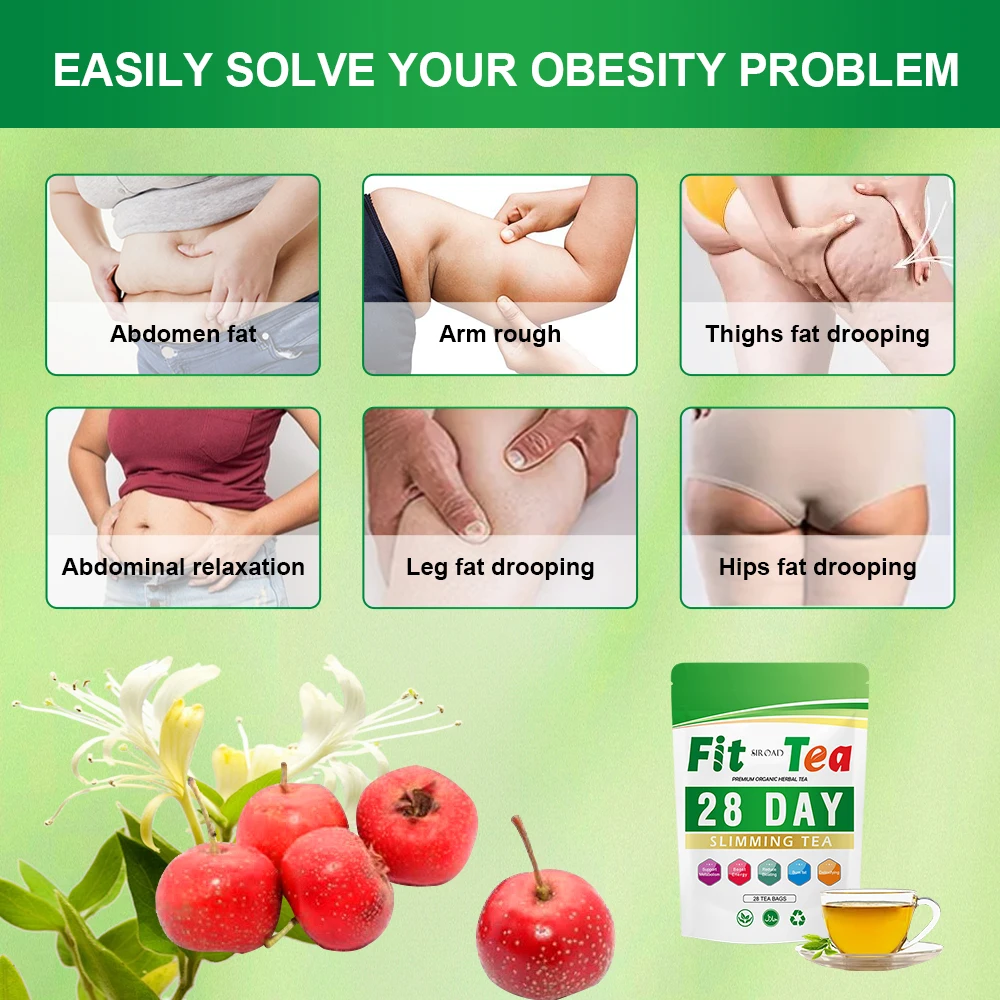 Organic Slimming Tea for Belly Fat Reduction Green Tea Extract Lotus Leaf Cassia Seed Traditional Chinese Herbal Formula for Fat