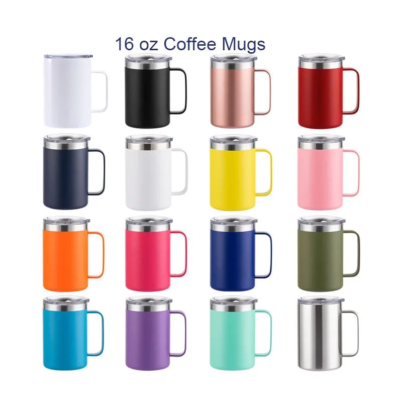14oz Coffee Mug With Handle Personal Logo Mug Double Insulated Coffee  Tumbler| Alibaba.com