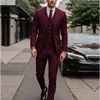 Burgundy suit vest and dress pants