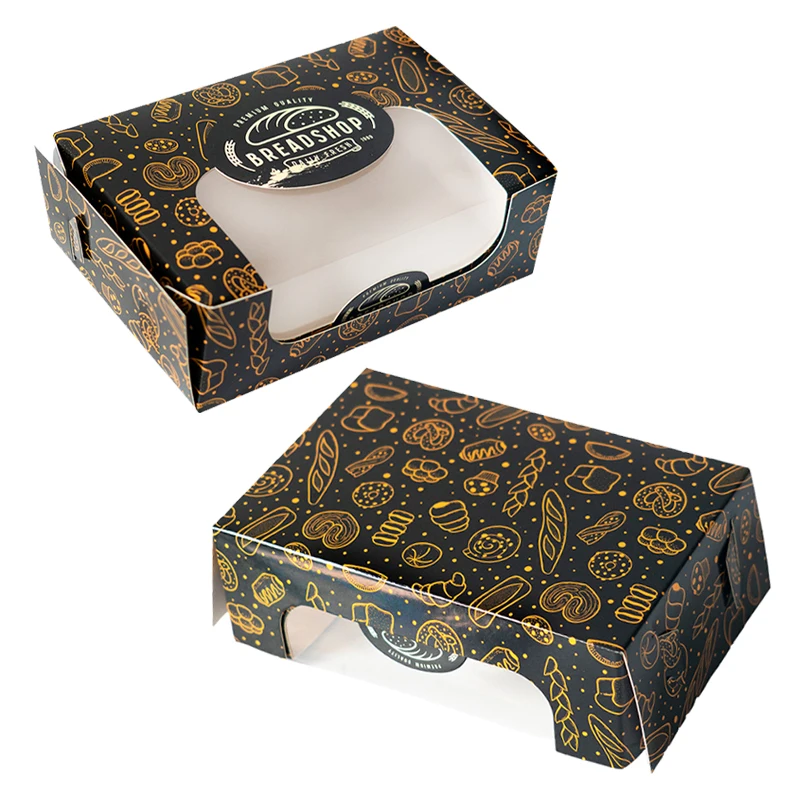 Ecofriendly Paper Box For Bakery Cake Bread Packaging Custom