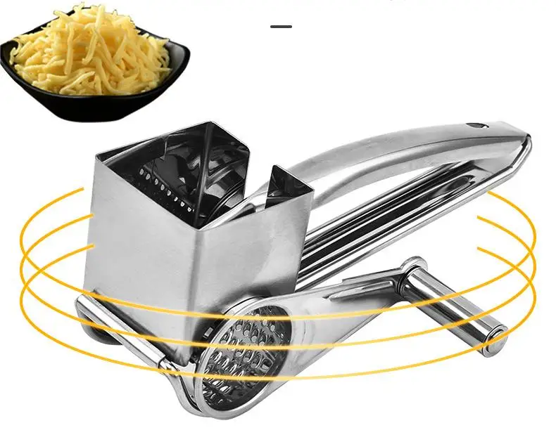 Kitchen Tools Hand Crank Shredder Butter Grater Stainless Steel Manual Rotary Cheese Grater With