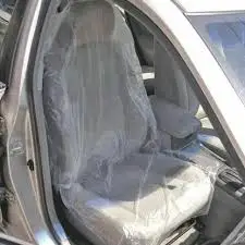Универсальные одноразовые чехлы на сиденья автомобиля из полиэтилена, универсальные прозрачные водонепроницаемые чехлы на сиденья автомобиля из прозрачного пластика
