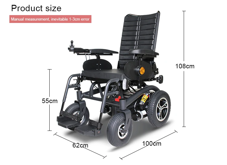 Shock absorbing spring thicker equipped with two oversize spring shock absorb comfortable wheelchair with back handle- SWC01 supplier