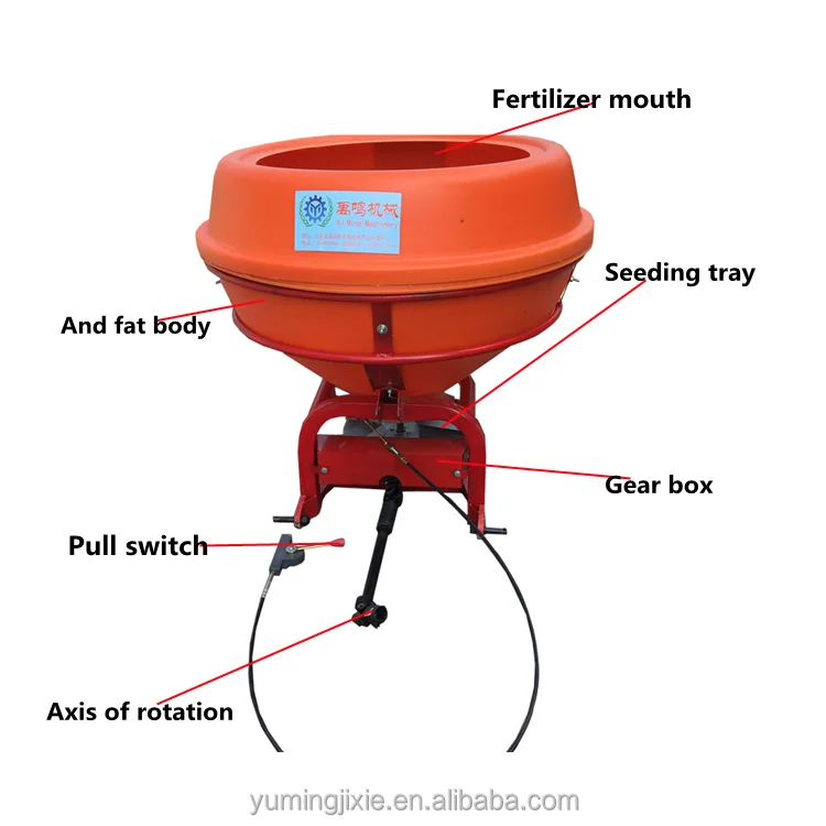 Farm Use Fertilizer Spreader Three Point Hanging Plastic Bucket