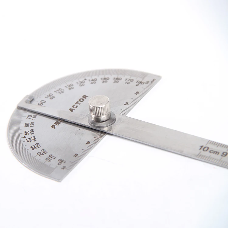 Stainless Steel Protractor Angle Ruler Measuring Tool 180 Degree Angle ...