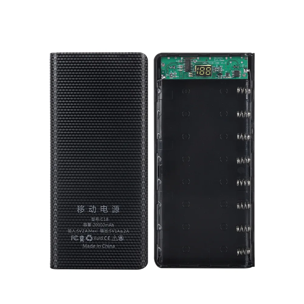 Easy Replace 18650 Battery DIY Mini USB Power Bank  20000mah for Smart Phone