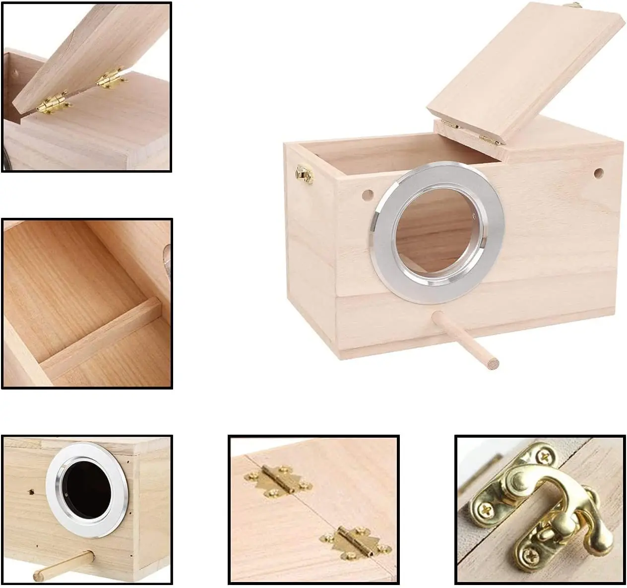 Wooden Parrot Minimalist Living Quarters Breeding Cages For Birds Small ...