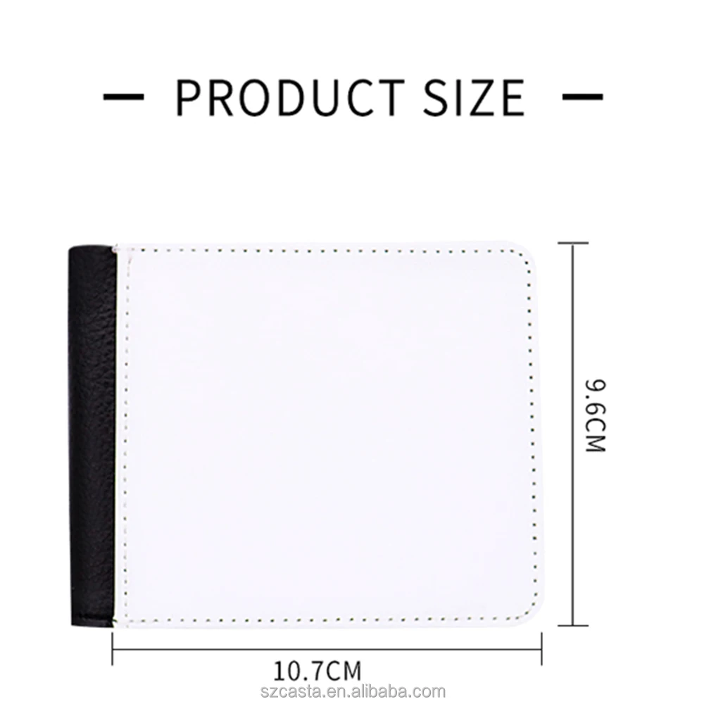 2d High Quality Double Sided Sublimation Wallet Blank Pu Leather
