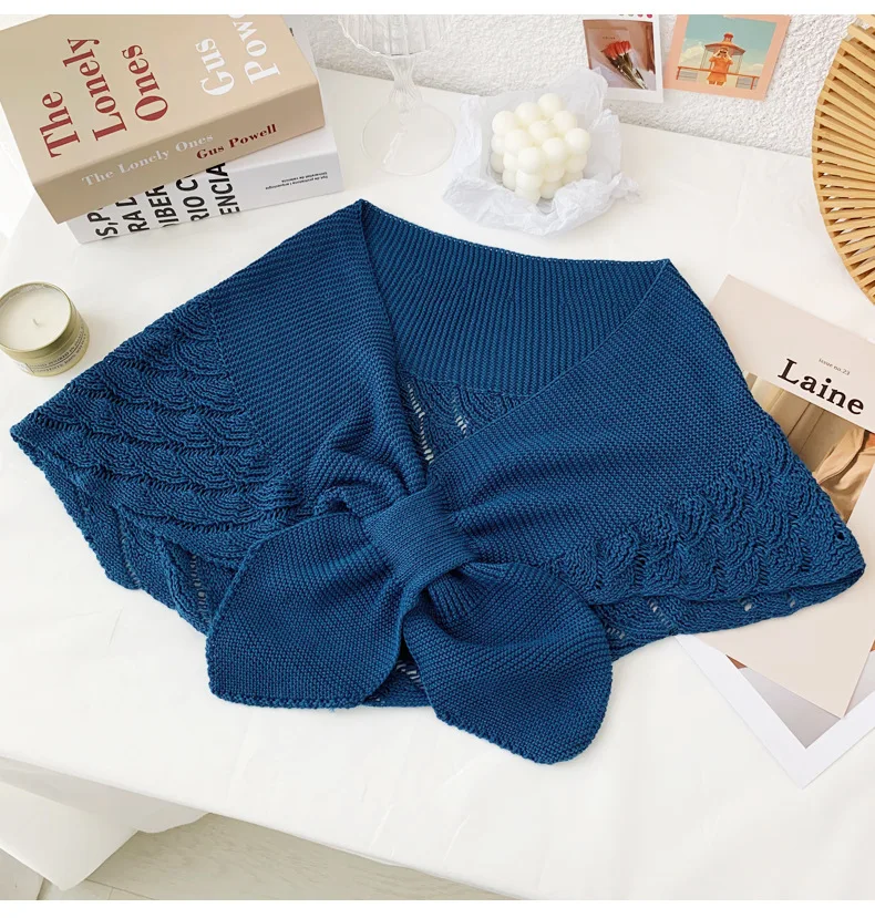 New Arrival Spring and Summer Turn Down Neck Women Knitted Poncho Sweater Patterns Shawl Crochet Poncho for Women Sweater