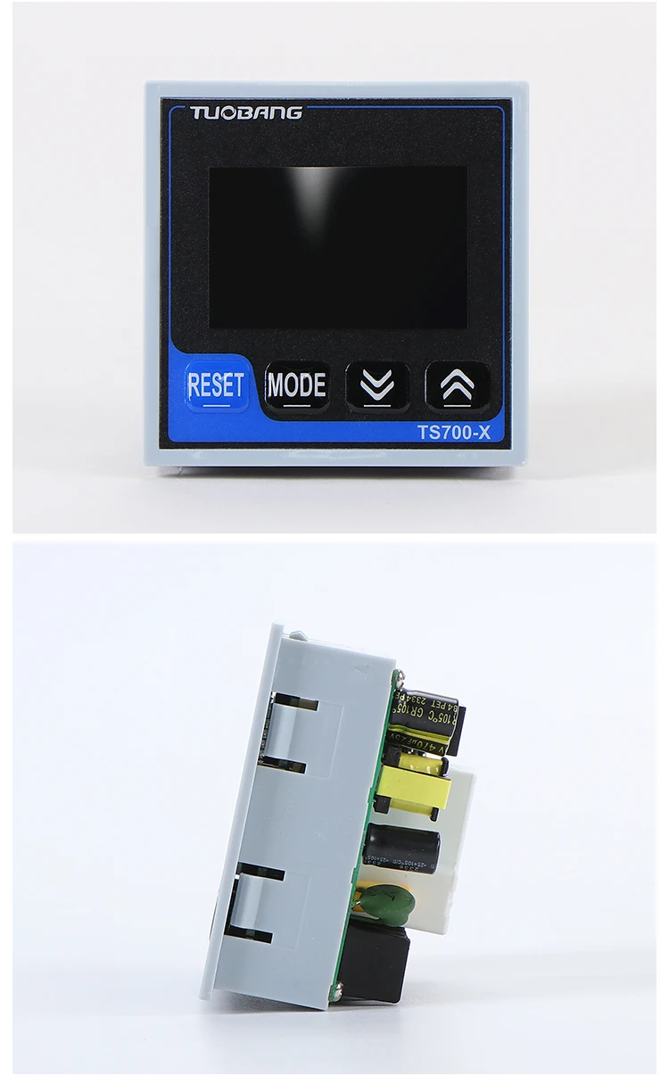 220V Digital Control Box Temperature Controller Timer for Hot Press Stamping Machine K-type Manual/Automatic Plastic 30A Relay