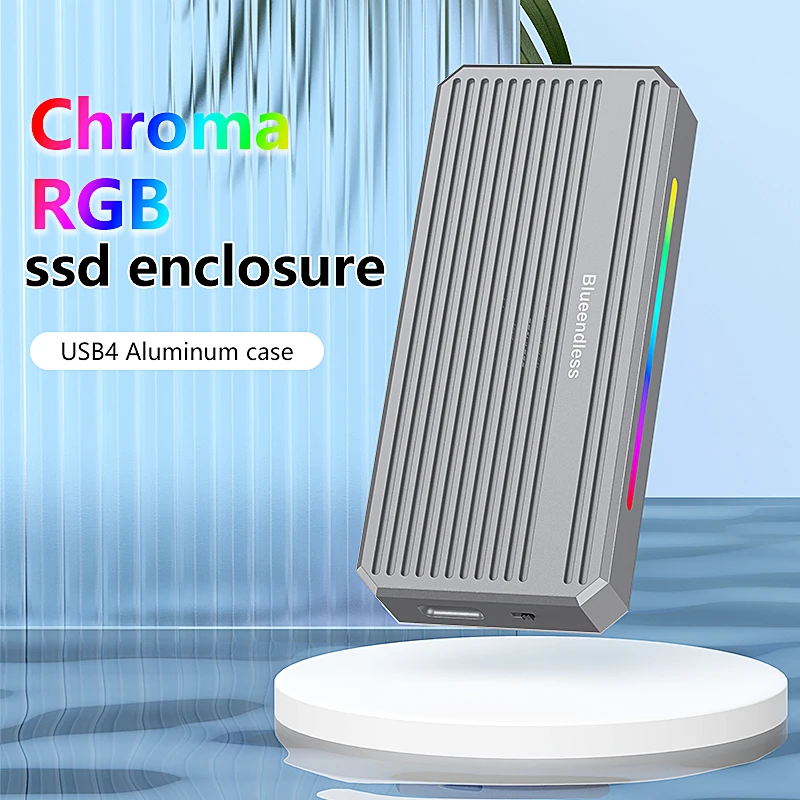 USB4 USB 4 M.2 NVME SSD Enclosure 40Gbps 40 Gbps M.2 to USB-C Adapter With Aluminum Heatsink Support USB4 40 Gbps