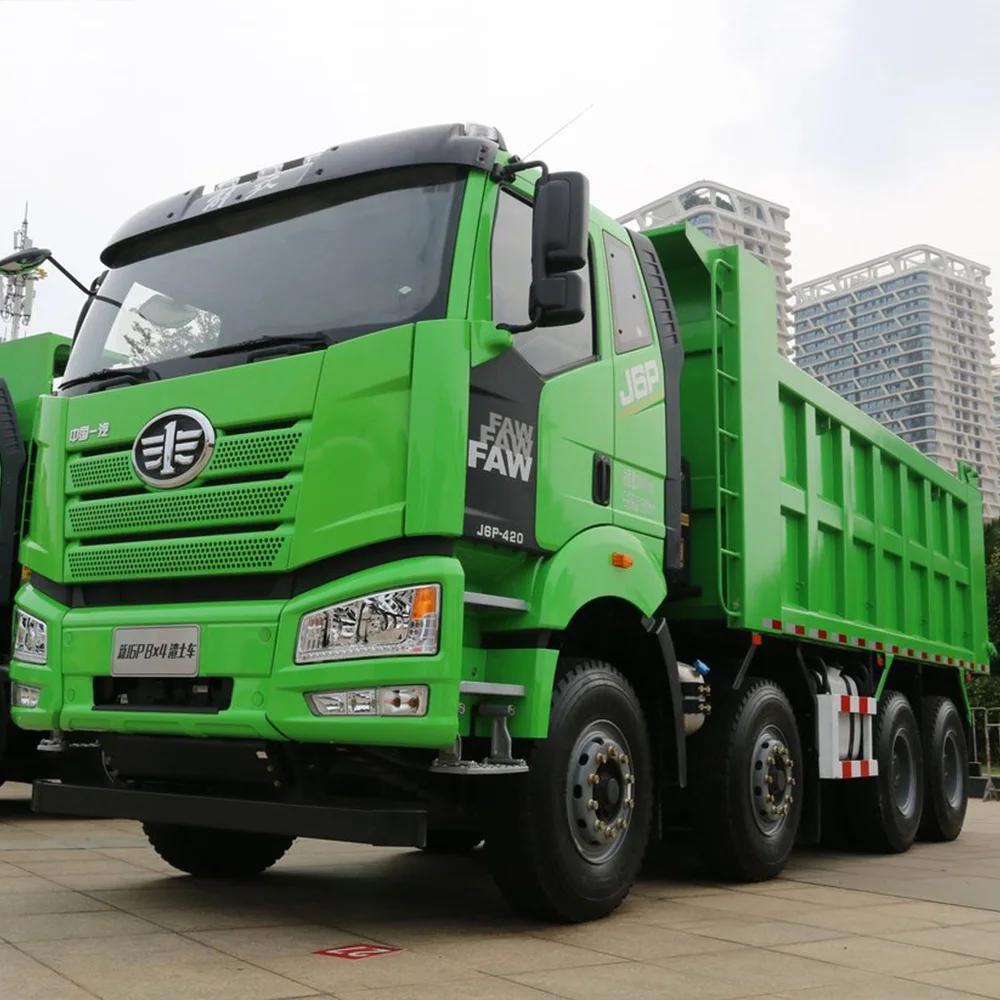 High Quality FAW J6P Diesel Dump Truck 8*4 12Wheeler 420HP 60Tons Loading Tipper Dump Truck In Stock factory