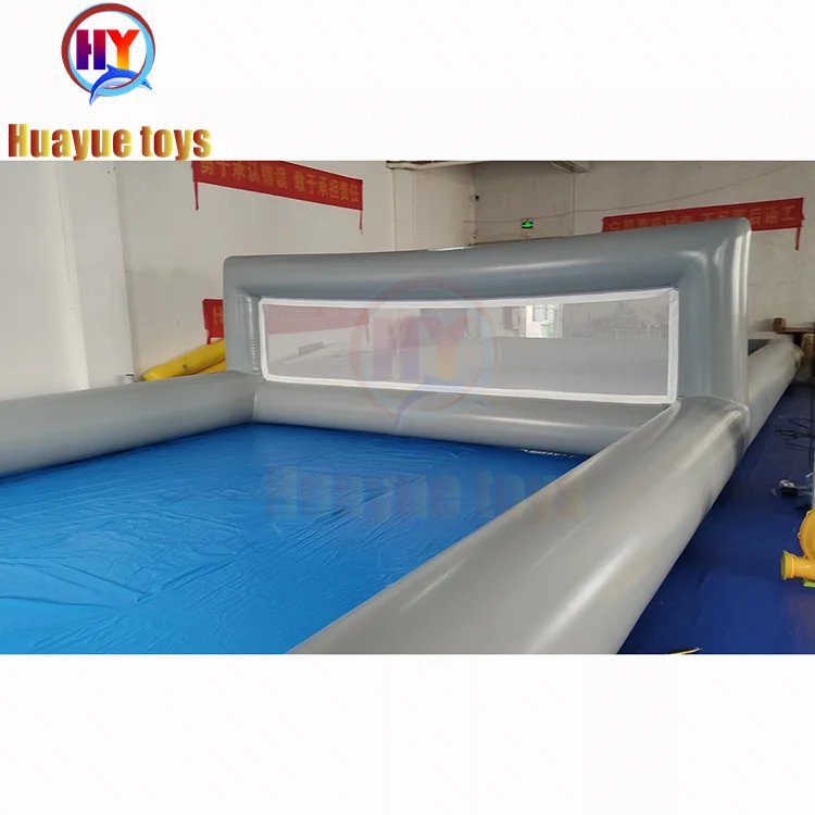 Large Pool Inflatable Volleyball Field / Inflatable Water Volleyball