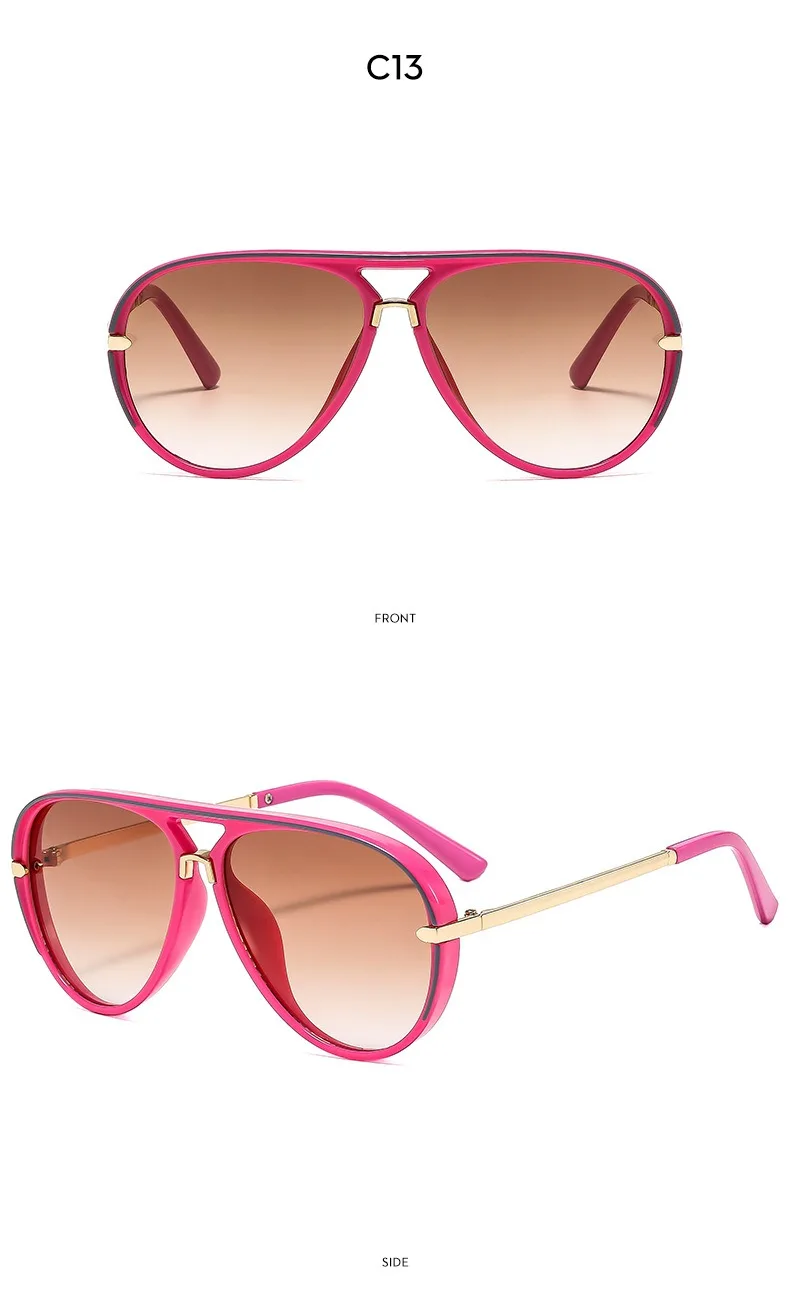 2025 Custom Trendy Classy Oversized Sunglasses Outdoor Round Double Beam square Eyewear aperçu 5