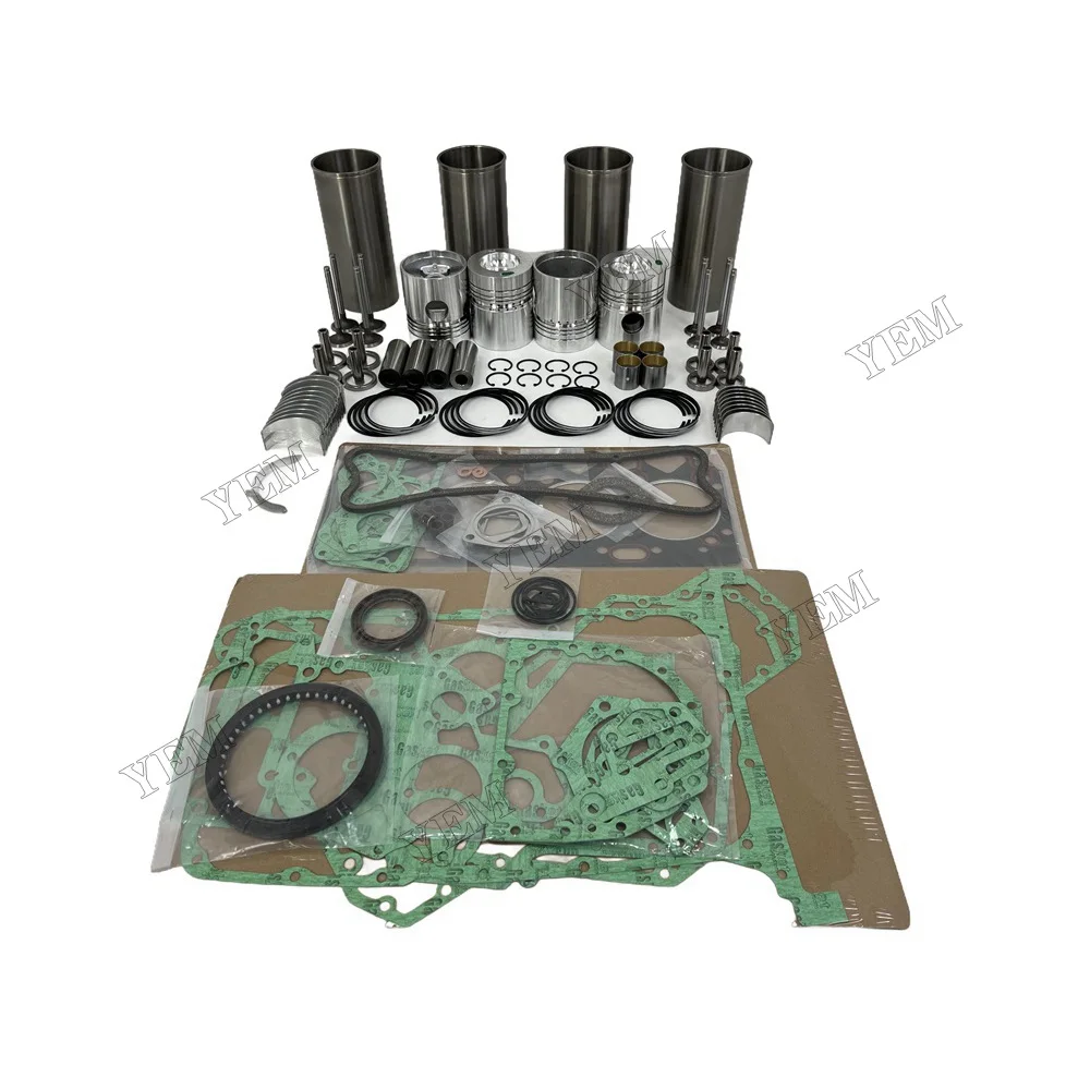 Rebuild Overhaul Repair Kit With Valves Engine Bearings Liner Piston Rings Full Gasket Kit Fit for Perkins 4.248 Engine Parts