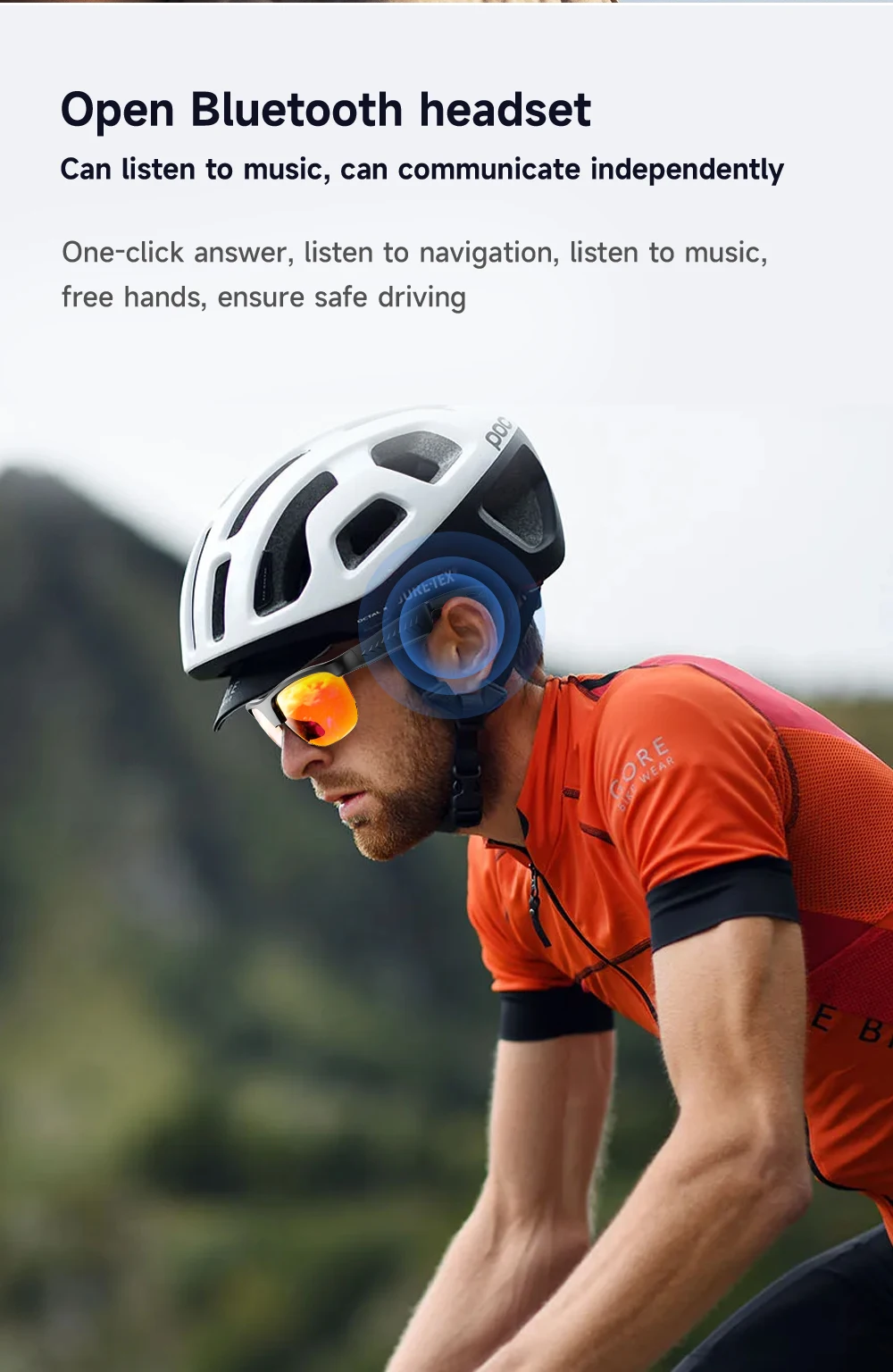 2026 L01 Wearables Wireless Audio Smart Sports Glasses Headphone UV Protection Cycling Hiking Sunglasses Smart Wearable Headset