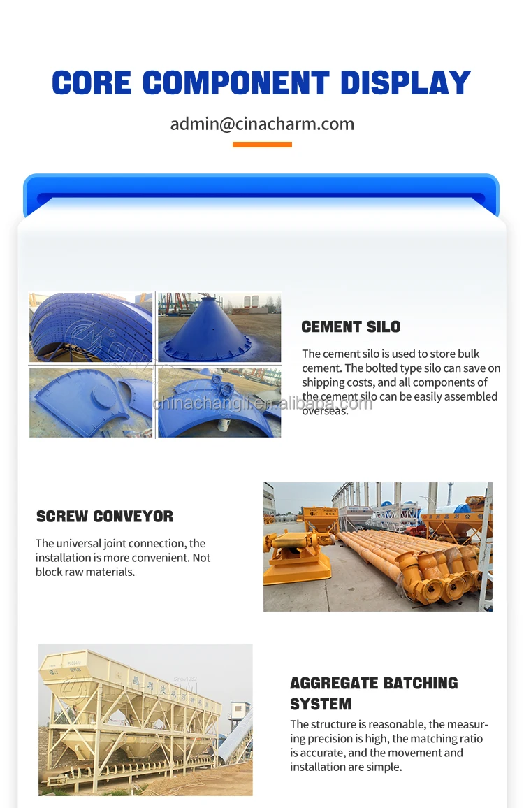 Hzs90 Stationary Wet Mix Concrete Batching Plant Specification Ready Mixed Concrete Mixing Plant