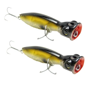 CHEERY High Quality 100mm 17g Printed PVC VMC Hook Popper Lure for Bass Action Topwater in River Lake Stream – Popper – view 2
