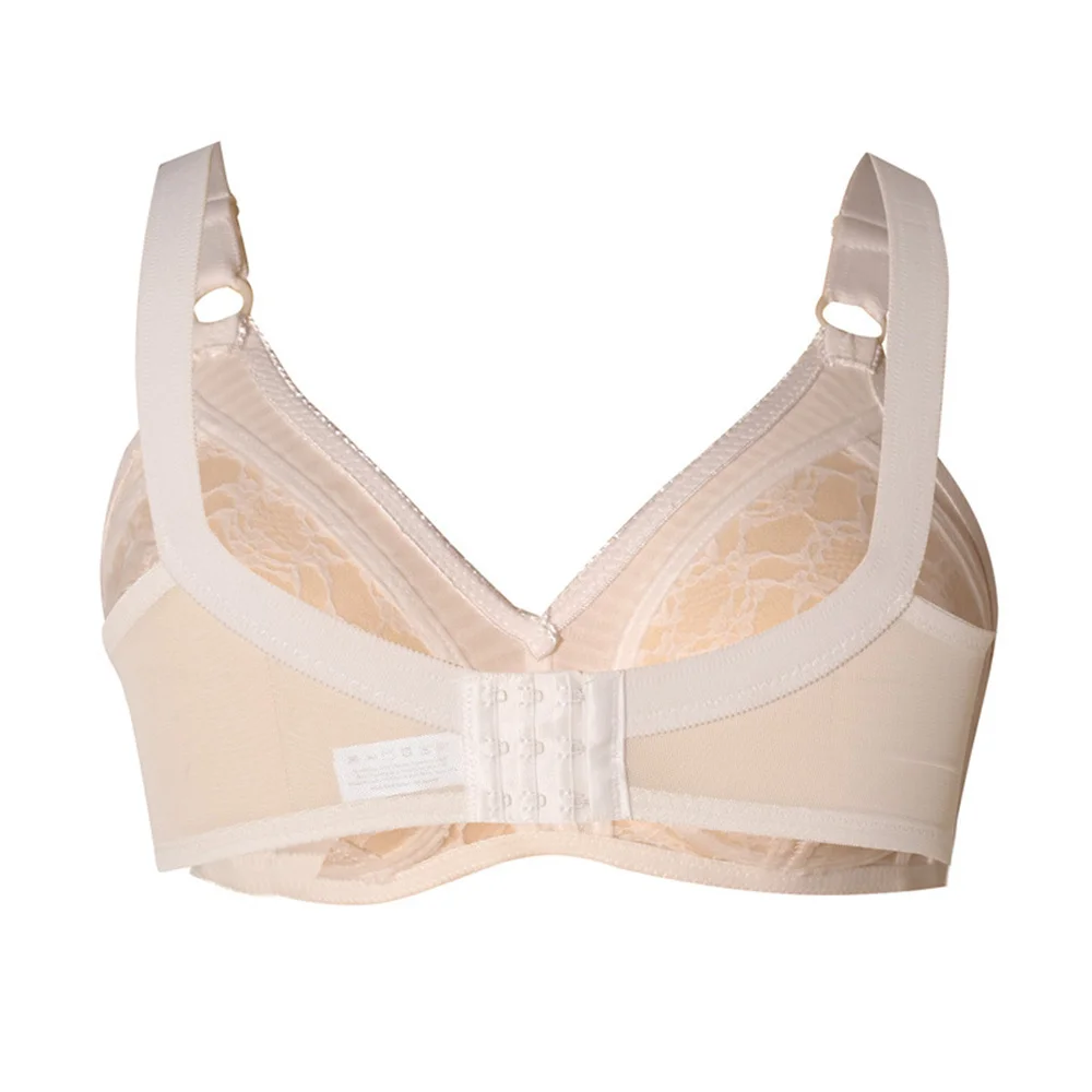 Lace Covered Large Size Bra for Fat Mature Women