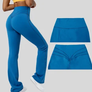 Wholesale High Waist Butt Lift Compression Women Gym Active Wear Flare Leggings Yoga Pants