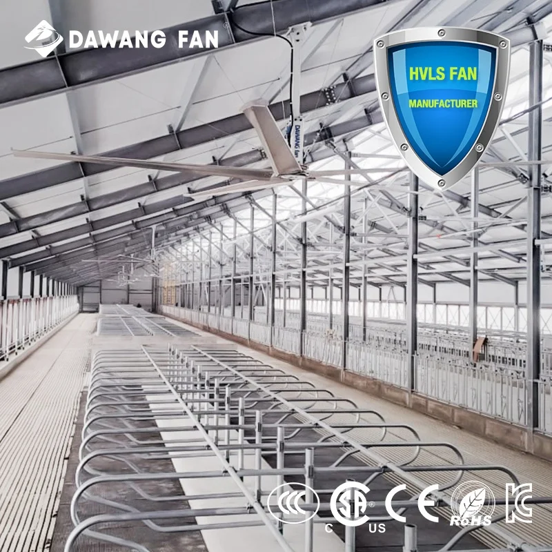 DAWANG FAN 0,75kw 10ft Ventilatore HVLS per allevamenti, prezzo di fabbrica disponibile per ventilatore da soffitto per capannoni
