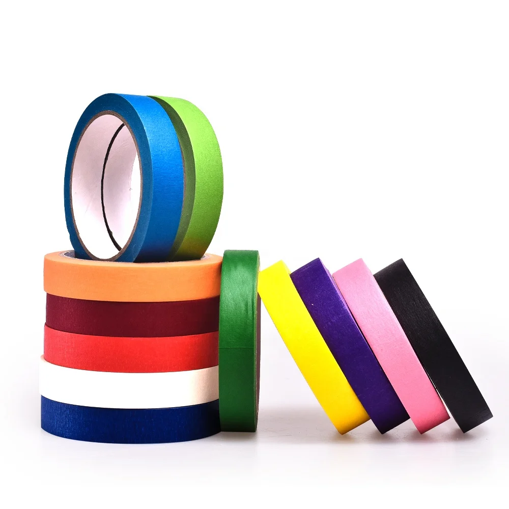 Custom Make Automotive Masking Tape 50m Colorful Masking Tape Crepe Paper  Masking Paint Tape - China Tape, Package Tape