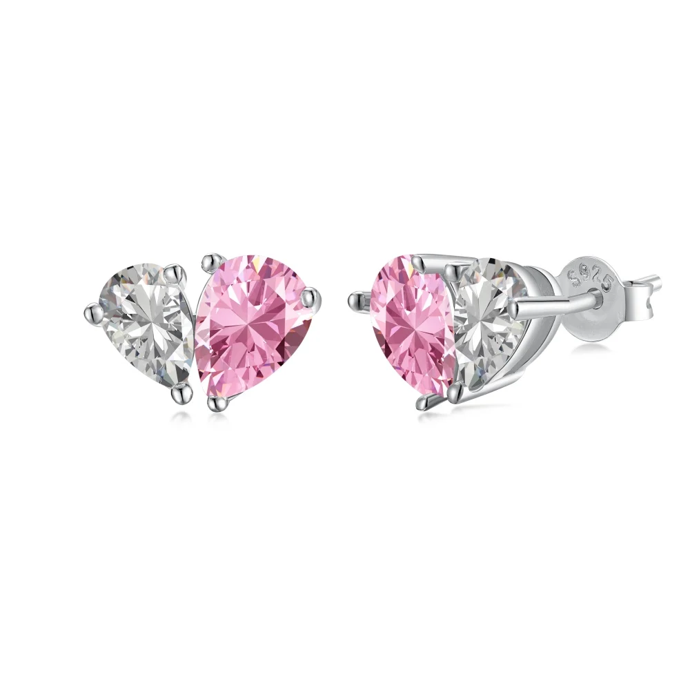 Orecchini a Perno in Argento Sterling 925 a Forma di Fiore