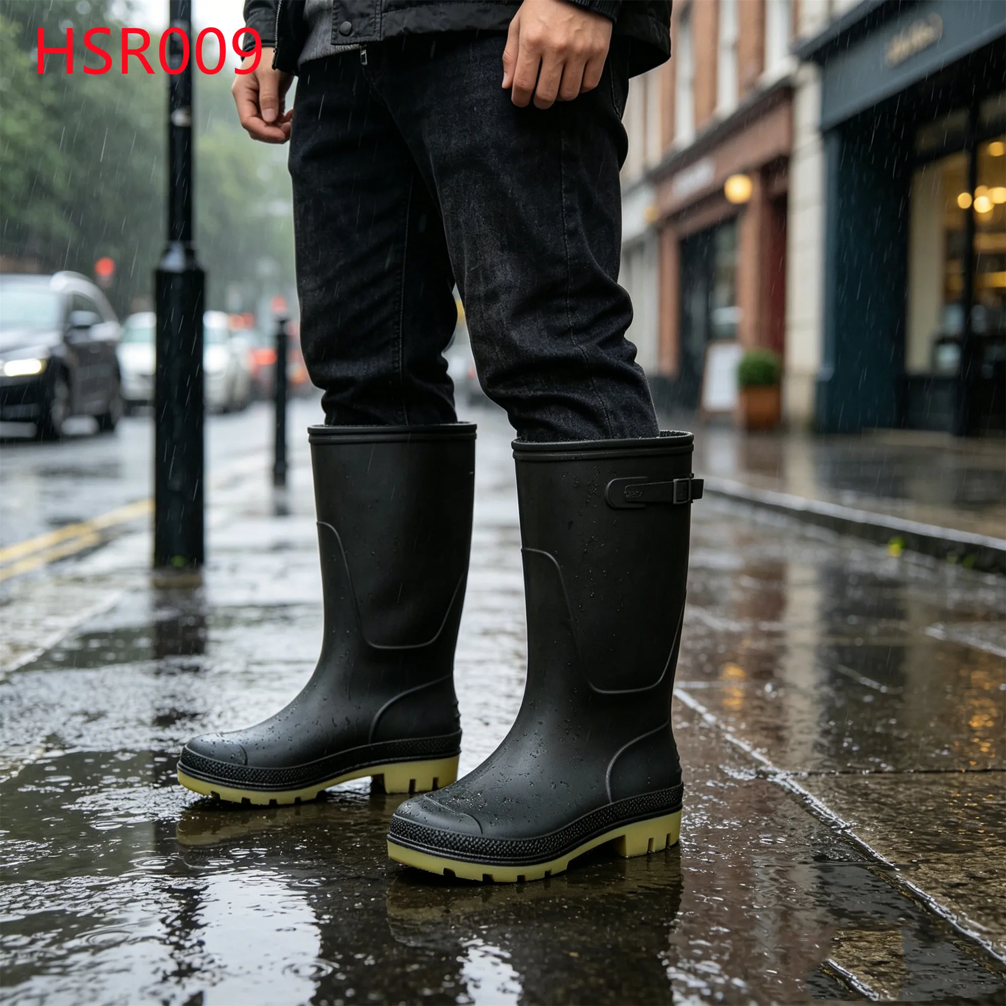 LXG,Paddy Field Wading Clay-Resistant Upper PVC Mud Boots Poultry Farming Fully sealed Seams Rainproof Gray Garden Boots HSR009