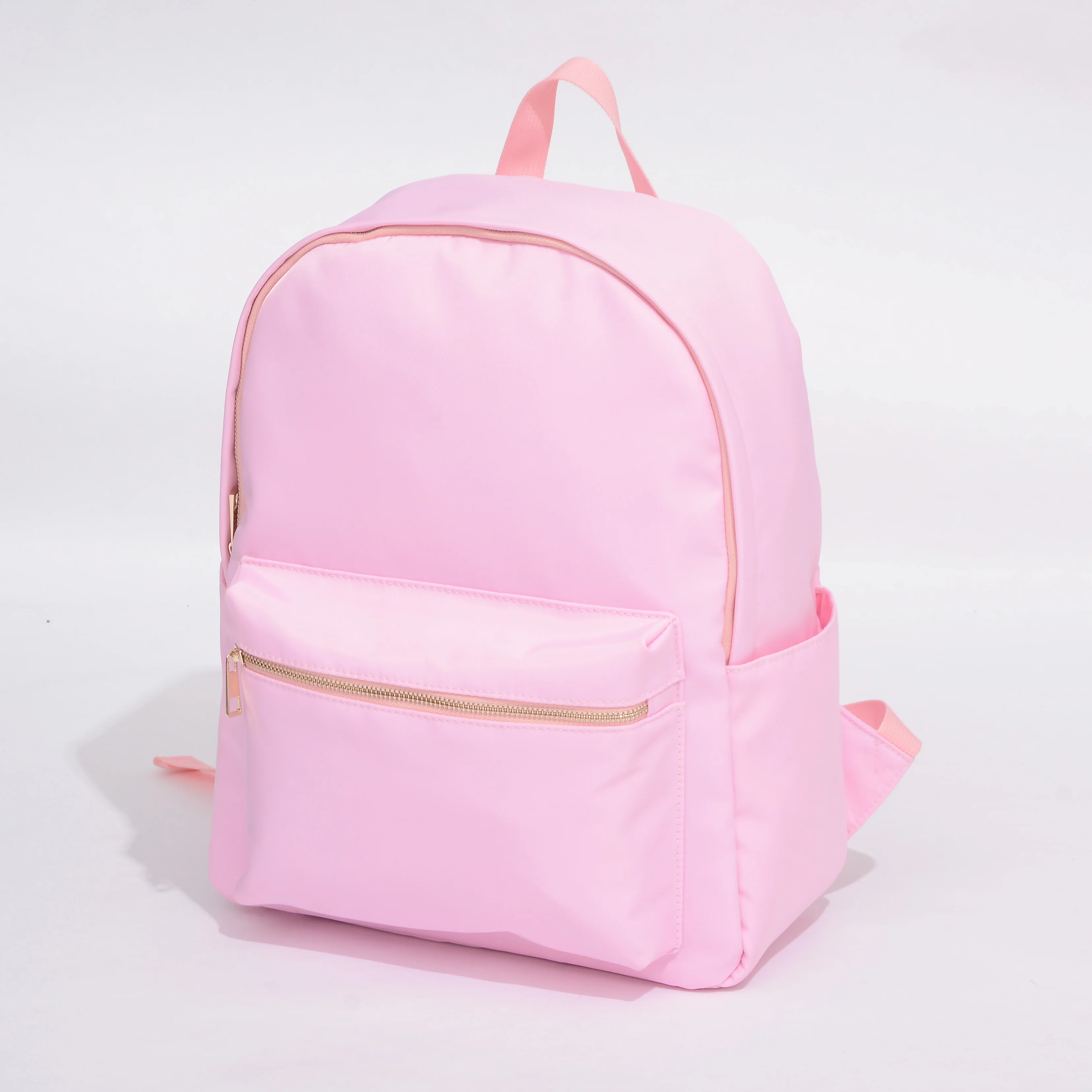 Solid Color Children School Bag Kids Backpack Waterproof Girls Bookbags  Casual School Light Pink Nylon Backpack School Bag