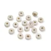 Roues 3x8, blanc nacré