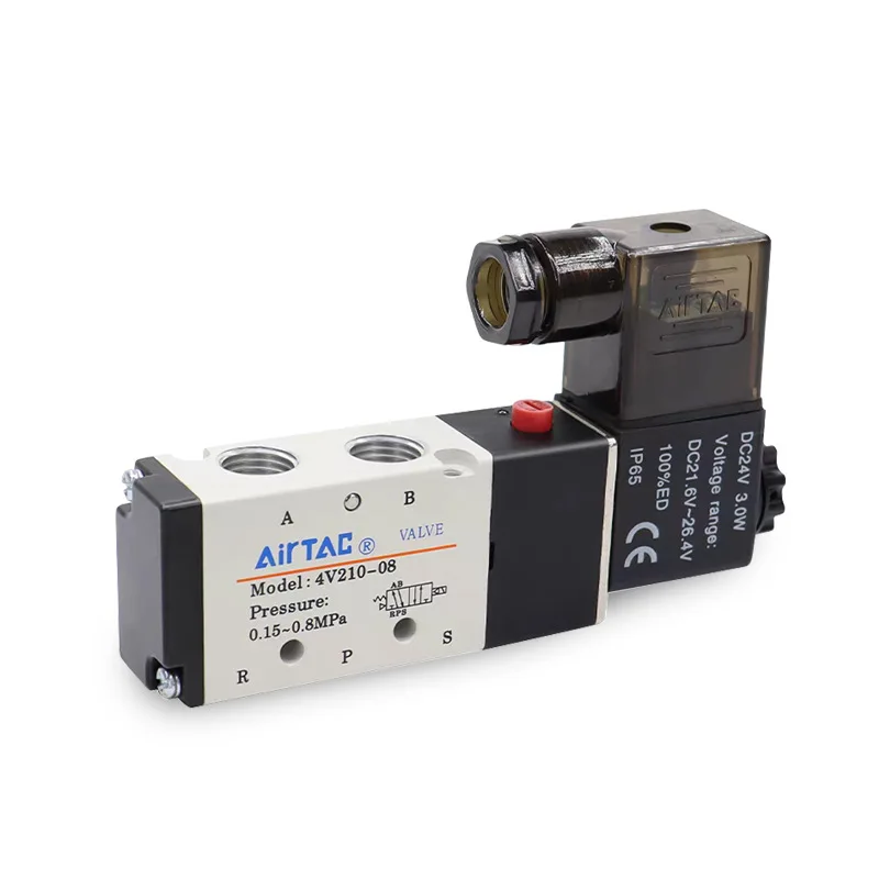 Originální pneumatický elektromagnetický ventil AirTAC 4V210-08B/4V21008B, elektromagnetický směrový ventil AirTac