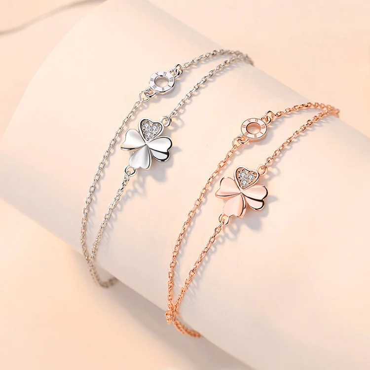 VANA Four Leaf Clover Bracelet Trendy Symbolic Jewelry