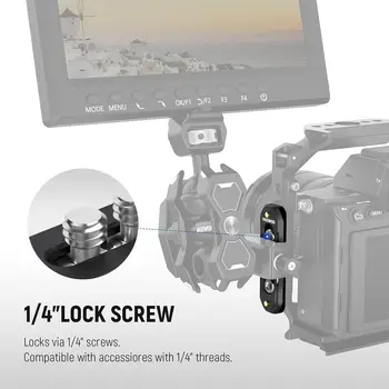 NEEWER 2.4"/60mm Mini NATO Rail, Anti Off Quick Release NATO Rail With 1/4" Screws and Safety Pins for NATO Handle, Camera Cage detail image