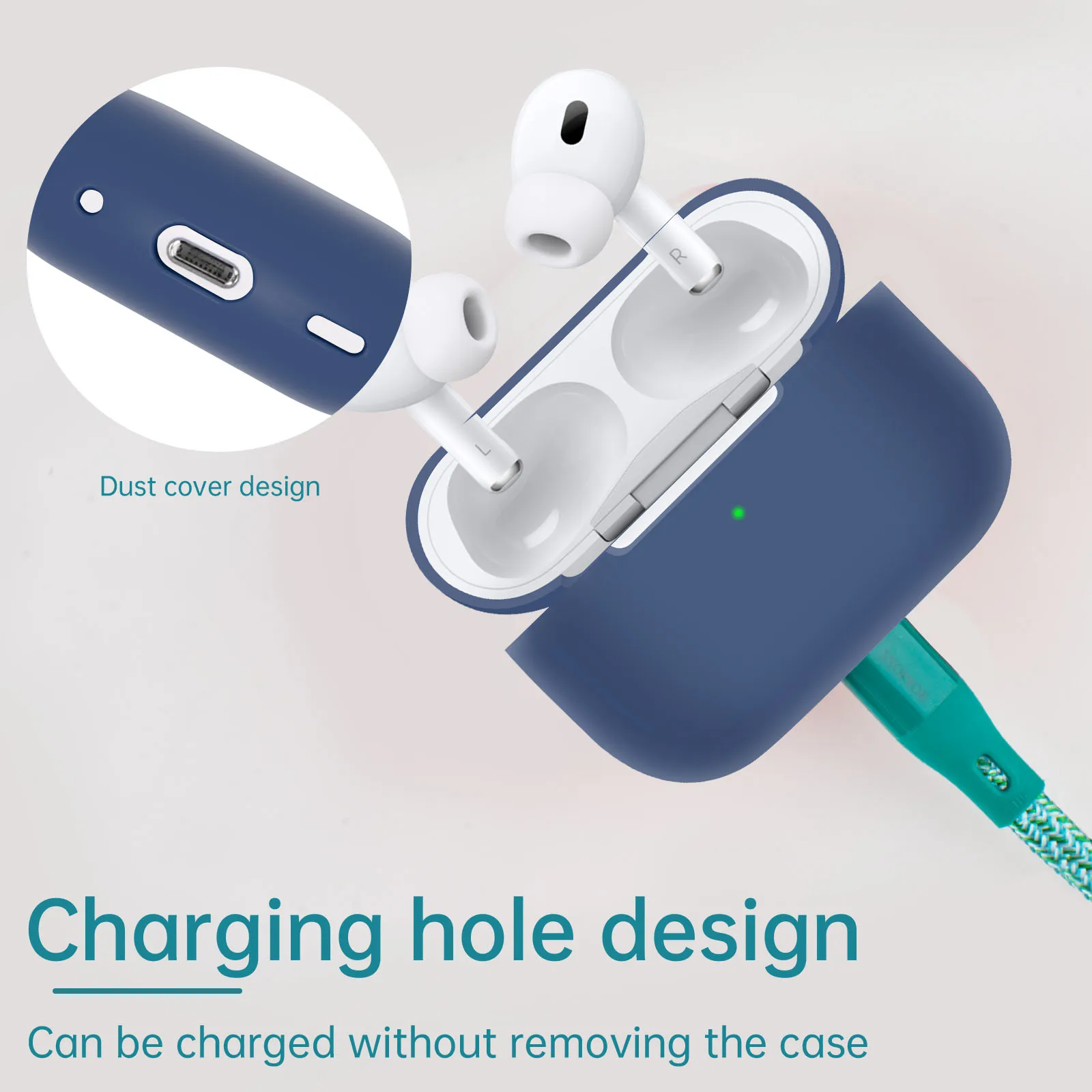 Оптовая продажа тонкий чехол для Airpods Pro 2 силиконовый защитный