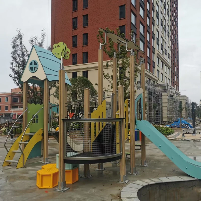 Children's Playground with Slide Toddler Climbing Swing Set Large Outdoor Play Equipment Can Be Applied to Schools, Communities